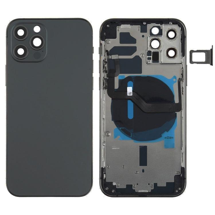 Replacement Back Housing for iPhone 12 Pro with Buttons - Black - Best Cell Phone Parts Distributor in Canada, Parts Source Replacement Back Housing for iPhone 12 Pro with Buttons - Black - Best Cell Phone Parts Distributor in Canada, Parts Source